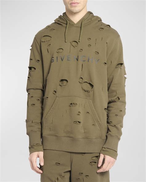 men's givenchy sweatsuit|givenchy men's destroyed hoodie.